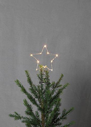 Star Baumspitze Topsy, 10 warmwhite LED, Metall, silber, 1.4 x 2 x 0.55 cm - 2