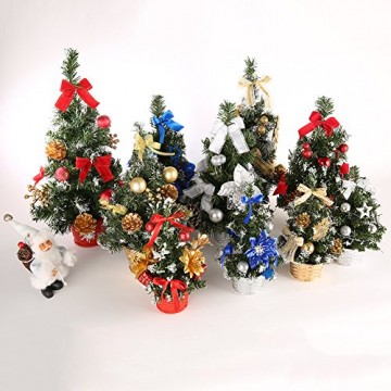 Urmagic Mini Weihnachtsbaum klein Künstlicher Tannenbaum mit Baumschmuck Weihnachtskugeln Künstliche Weihnachtsbäume weihnachts Desktop dekoration Weihnachtsgeschenke für Weihnachten - 6