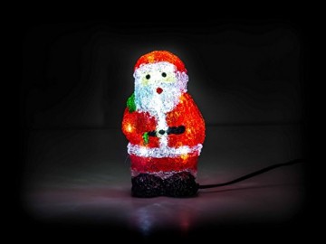 Weihnachtsmann, 16 LEDs, Acryl Weihnachtsfigur, Zigarettenanzünder 24V, Innendekoration, Höhe ca. 20 cm - 3