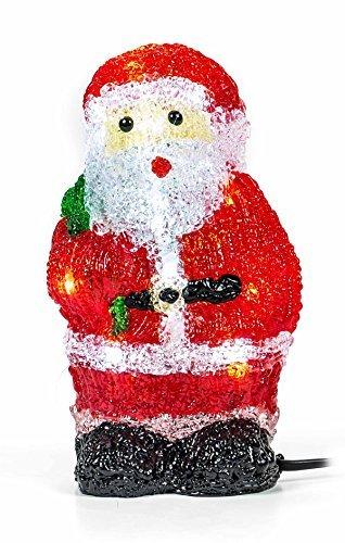 Weihnachtsmann, 16 LEDs, Acryl Weihnachtsfigur, Zigarettenanzünder 24V, Innendekoration, Höhe ca. 20 cm - 6