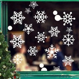  Fensterbilder Weihnachten, 260 Weihnachten Aufkleber Fensterdeko  Selbstklebend Fensteraufkleber Für Weihnachtsdeko Winter Deko  Wiederverwendbar Schneeflocken Weihnachtsmann Rentier aufkleber