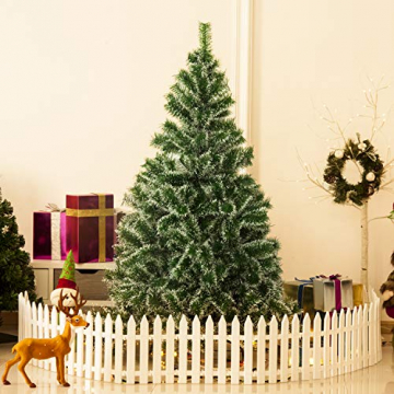 HOMCOM Künstlicher Weihnachtsbaum 1,5 m Christbaum Tannenbaum 416 Äste Metallfuß PET Grün - 2