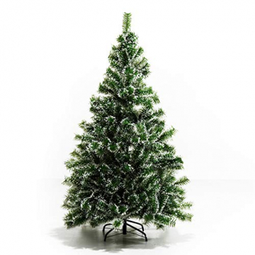 HOMCOM Künstlicher Weihnachtsbaum 1,5 m Christbaum Tannenbaum 416 Äste Metallfuß PET Grün - 5