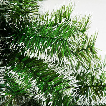 HOMCOM Künstlicher Weihnachtsbaum 1,5 m Christbaum Tannenbaum 416 Äste Metallfuß PET Grün - 8