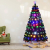 RELAX4LIFE 150/180/210cm Künstlicher Weihnachtsbaum, Tannenbaum mit LED-Leuchten & Glasfasern (8 Beleuchtungsmodi & 6 Farben), Christbaum mit Metallständer & Sternspitze, Christbaum grün (180cm) - 4